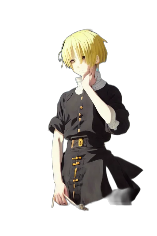 dress, staff, weapon, sword, anime, pixel art, concept art, cartoon transparent PNG cut-out