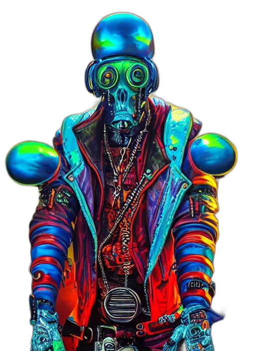 jacket, mask, robot, creature transparent PNG cut-out