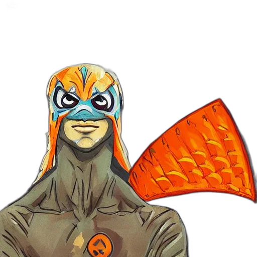 mask, animal, creature, comic book art transparent PNG cut-out