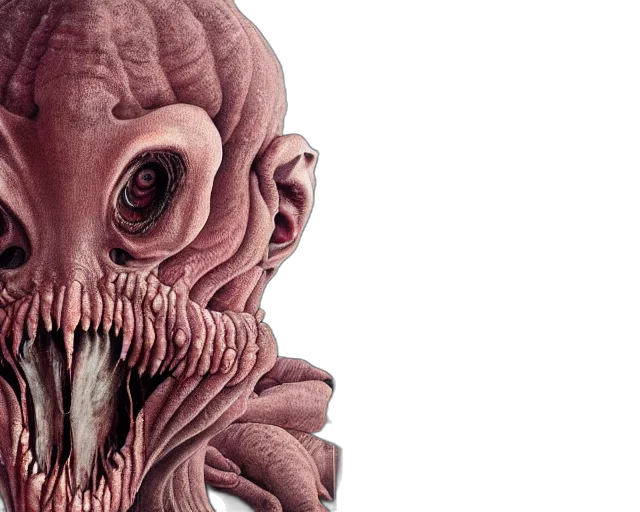 creature, mask, face, 3d render transparent PNG cut-out