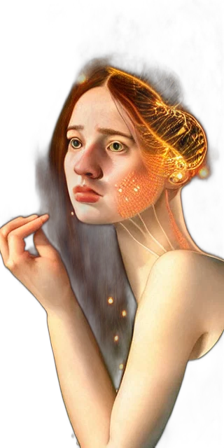 jewelry, face, mask, crown, photorealistic, concept art, fantasy art, 3d render transparent PNG cut-out