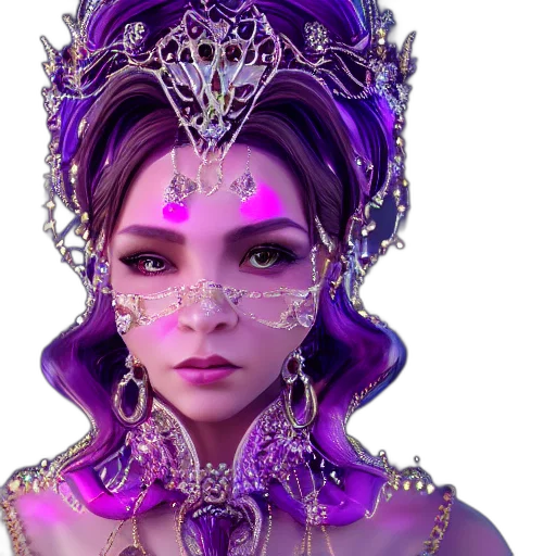 jewelry, crown, mask, face, fantasy art, 3d render, concept art, photorealistic transparent PNG cut-out