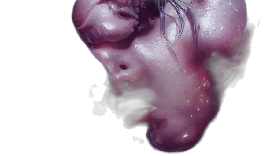 face, mask, creature, hair transparent PNG cut-out