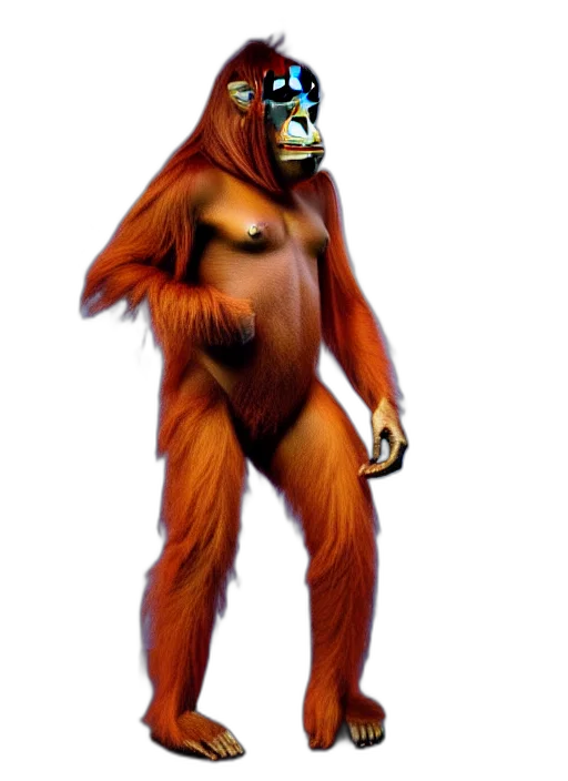 animal, creature, mask, staff, concept art, 3d render, photorealistic, studio transparent PNG cut-out