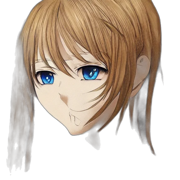 face, mask, hair, creature, anime, photorealistic, watercolor, cartoon transparent PNG cut-out