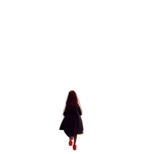 dress, hair, creature, shoes transparent PNG cut-out
