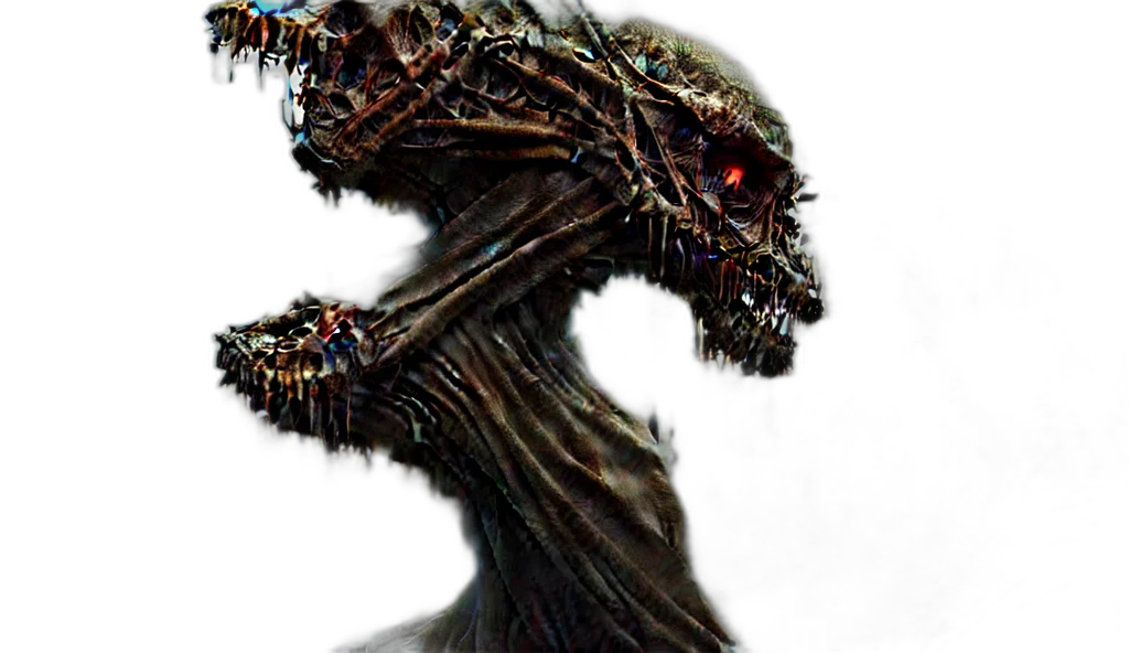creature, dragon, staff, mask transparent PNG cut-out