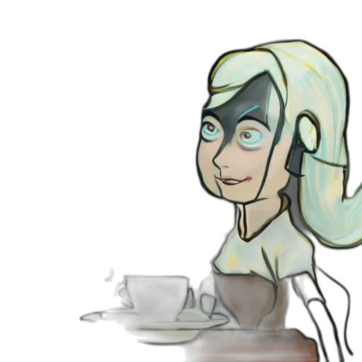 robot, staff, face, hat transparent PNG cut-out