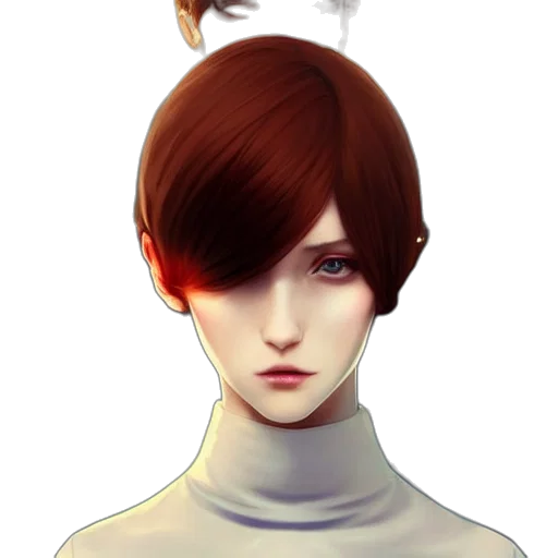 mask, face, staff, hair, concept art, fantasy art, anime, photorealistic transparent PNG cut-out