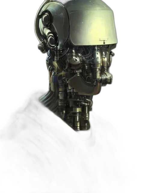 robot, face, mask, crown transparent PNG cut-out
