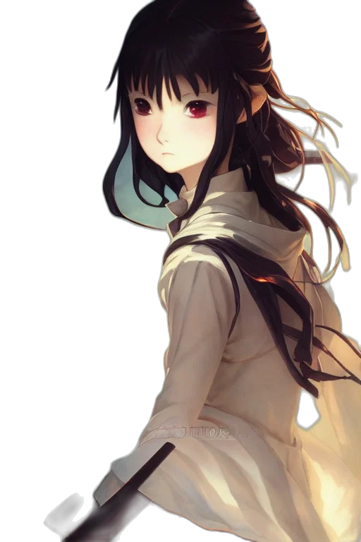 dress, staff, face, jacket transparent PNG cut-out