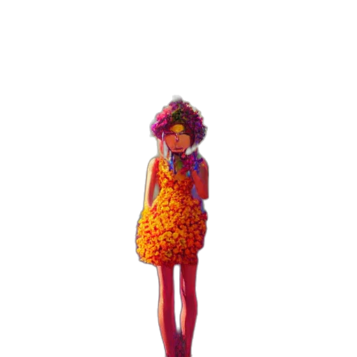 dress, jacket, flower, crown transparent PNG cut-out