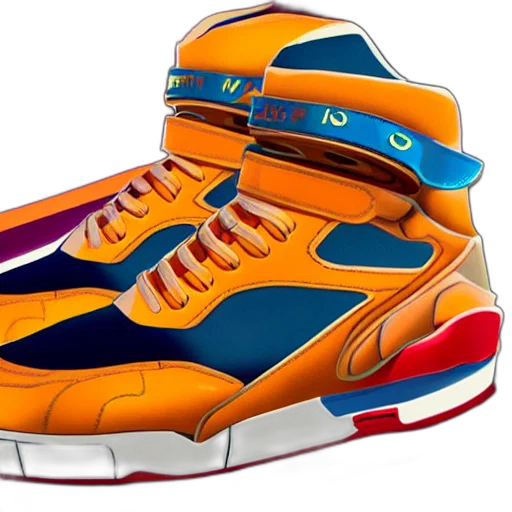 shoes, 3d render, concept art, photorealistic, colorful, most, expensive, sneaker transparent PNG cut-out