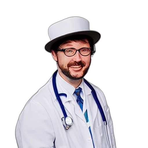 staff, hat, face, robot transparent PNG cut-out