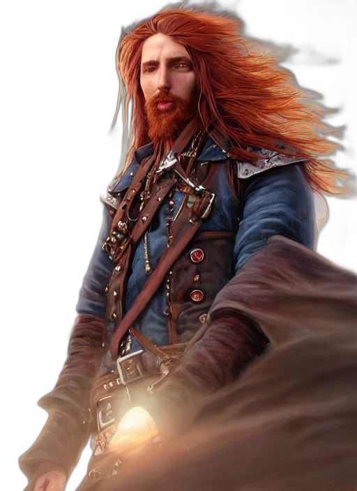 jacket, hair, sword, weapon transparent PNG cut-out