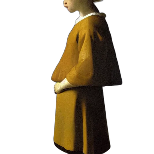 jacket, staff, dress, face, oil painting, concept art, photorealistic, 3d render transparent PNG cut-out