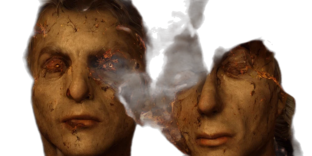 mask, face, concept art, photorealistic transparent PNG cut-out
