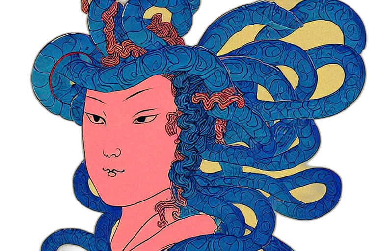 hair, comic book art, cartoon, concept art, blue, beautiful, painting, lovely transparent PNG cut-out