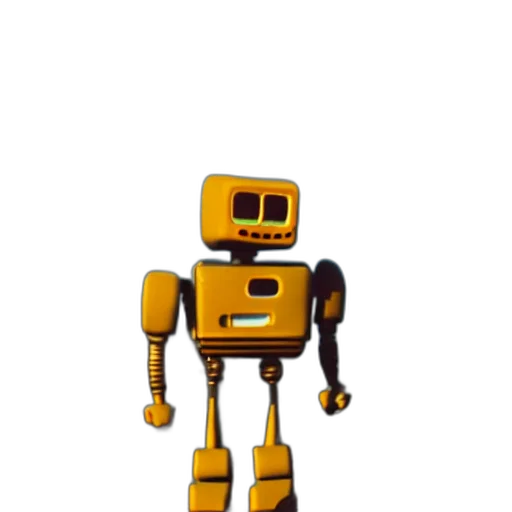 robot, staff, animal, creature, 3d render, concept art, pixel art, cartoon transparent PNG cut-out