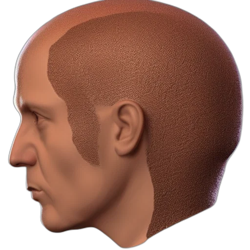 face, hat, mask, hair, 3d render, photorealistic, concept art, cartoon transparent PNG cut-out