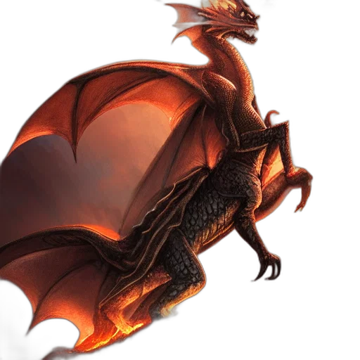 dragon, creature, concept art, fantasy art transparent PNG cut-out