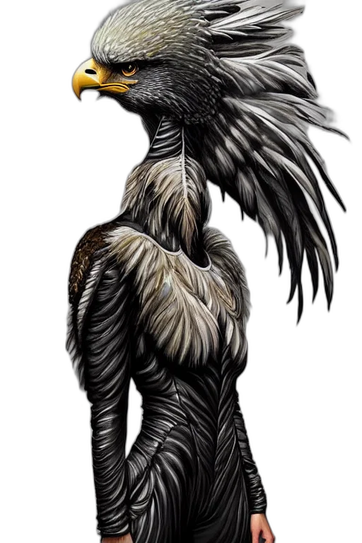 creature, animal, dragon, hair, fantasy art, concept art, photorealistic, 3d render transparent PNG cut-out