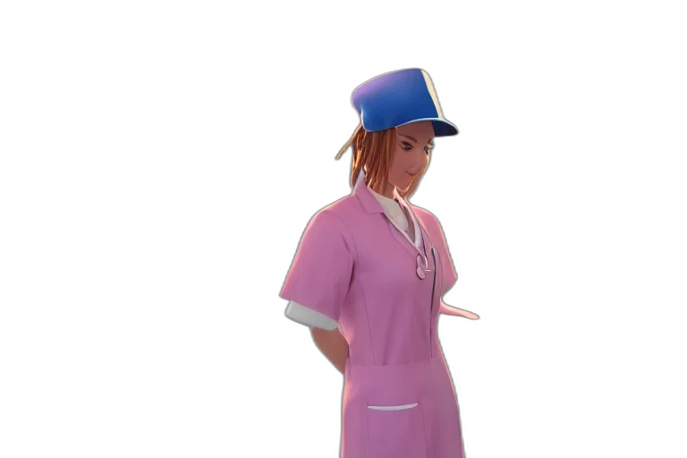 staff, hat, dress, 3d render transparent PNG cut-out