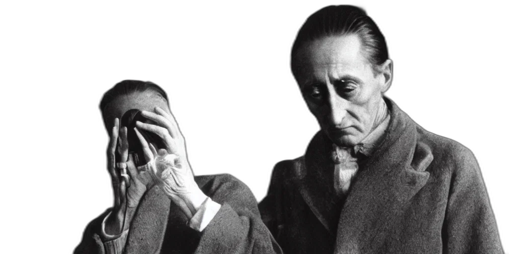 face, mask, jacket, person, marcel, duchamp, looking, things transparent PNG cut-out