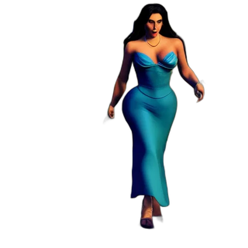 dress, 3d render, concept art, pixel art transparent PNG cut-out
