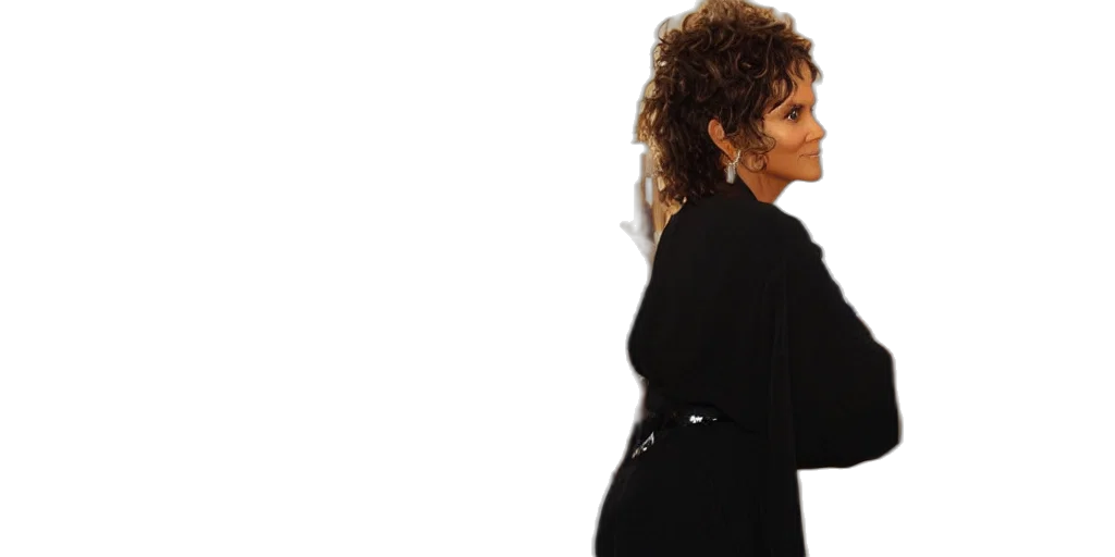 jacket, staff, dress, hair transparent PNG cut-out