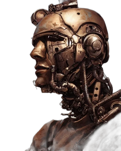 robot, face, mask, cyberpunk, concept art, comic book art, photorealistic, half transparent PNG cut-out