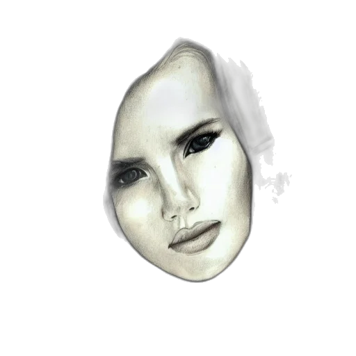 face, mask, jewelry, crown, photorealistic, pencil sketch, 3d render, cartoon transparent PNG cut-out