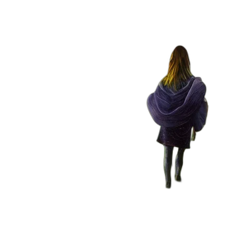 jacket, staff, hair, dress, 3d render, pixel art, concept art, photorealistic transparent PNG cut-out