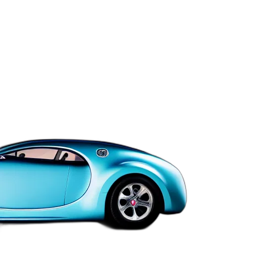 car, 3d render, concept art, photorealistic, blue, pastel, bugatti, type transparent PNG cut-out