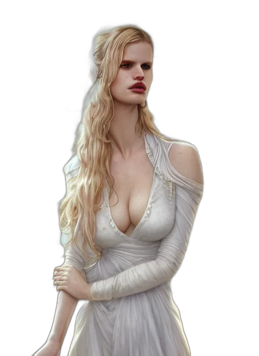 dress, jewelry, face, fantasy art transparent PNG cut-out