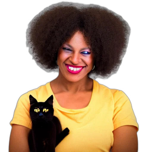 hair, animal, staff, adult, black, woman, light, skin transparent PNG cut-out