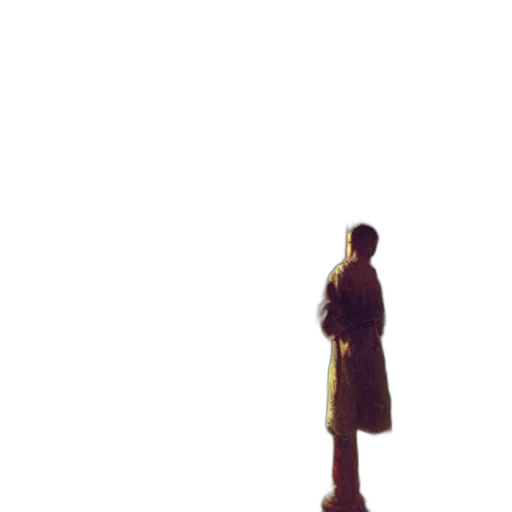 robot, staff, jacket, sword, pixel art, 3d render, concept art, anime transparent PNG cut-out