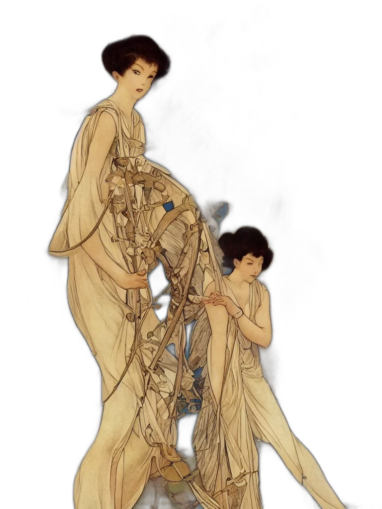 dress, jewelry, concept art, fantasy art transparent PNG cut-out