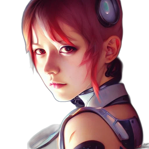 robot, face, staff, weapon transparent PNG cut-out