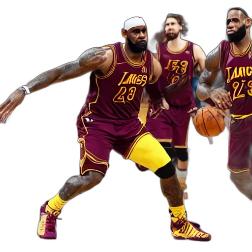 concept art, 3d render, lebron, james, nenderoid transparent PNG cut-out