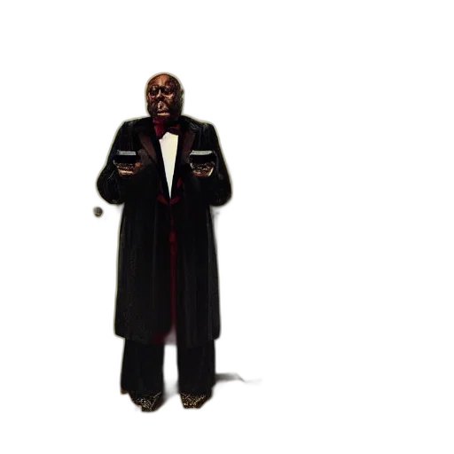 jacket, mask, staff, robot transparent PNG cut-out