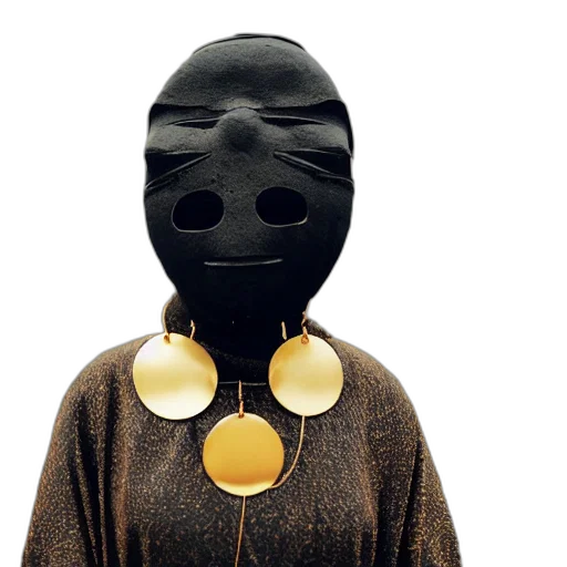 mask, jewelry, face, jacket transparent PNG cut-out