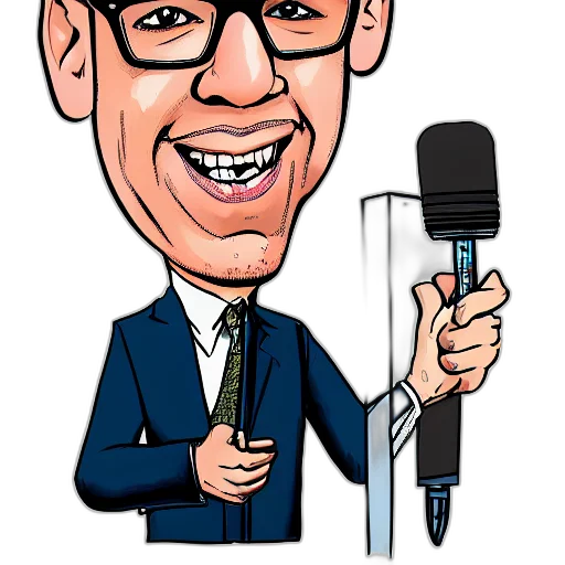 cartoon, illustration, caricature, bald transparent PNG cut-out