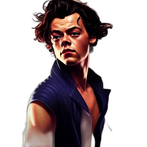 jacket, hair, face, photorealistic, comic book art, concept art, cartoon, harry transparent PNG cut-out