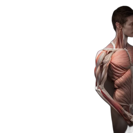 3d render, concept art, photorealistic, human, right, anatomy, hyper, realistic transparent PNG cut-out