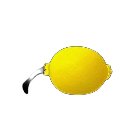 weapon, staff, 3d render, photorealistic, lemon, wearing, sunglasses, masterpiece transparent PNG cut-out
