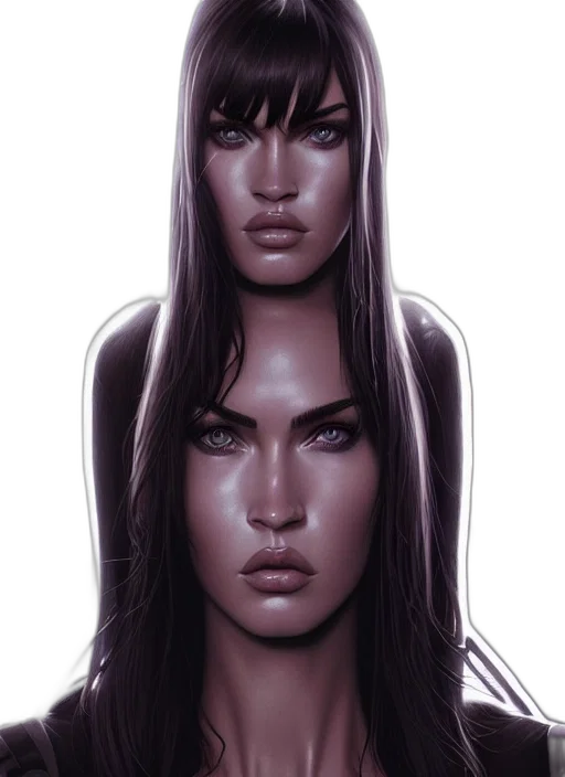 face, hair, concept art, comic book art, fantasy art, photorealistic, dark, earth tones transparent PNG cut-out
