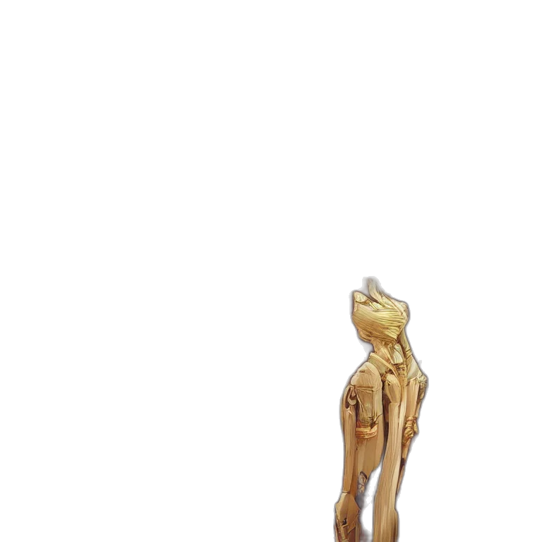 jewelry, robot, staff, dress, 3d render, concept art, photorealistic, fantasy art transparent PNG cut-out