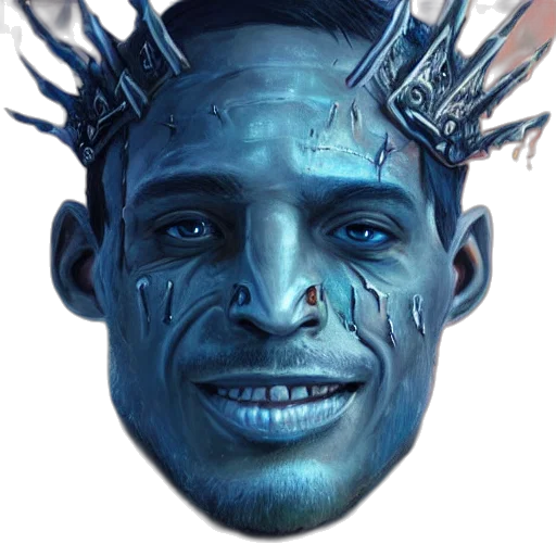 face, crown, mask, creature transparent PNG cut-out