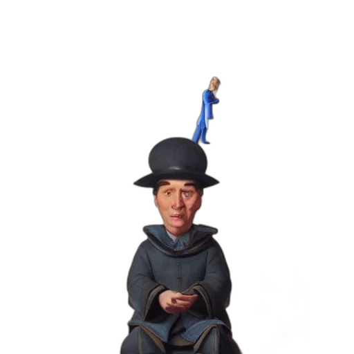 staff, hat, concept art, oil painting transparent PNG cut-out